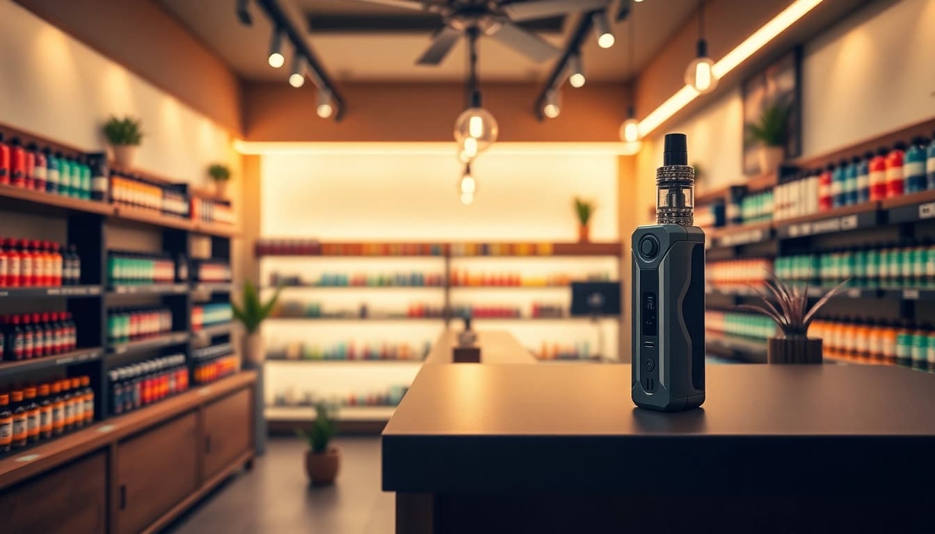 Al Fakher 30K Hypermax highlights a vaporizer display in einem modernen Vape Store.