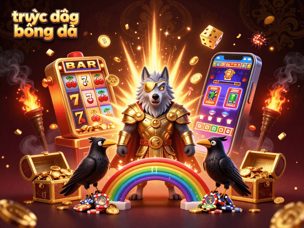 Experience trực tiếp bóng đá with Odin and ravens in a vivid 3D casino scene packed with excitement.