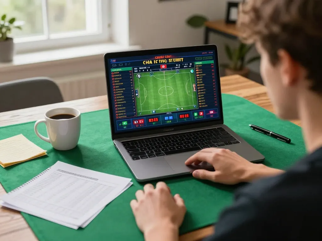 Engaging in live sports betting on gg88 platform, showcasing dynamic online gaming setup.