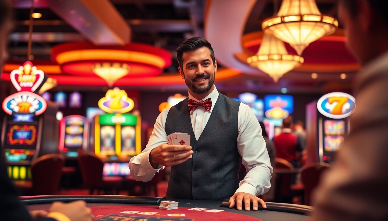 Erleben Sie den professionellen pflegedienst an einem Kasino-Pokertisch.