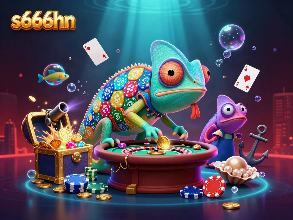 Engage with dynamic casino action as s666hn showcases an energetic scene of luck and treasure.