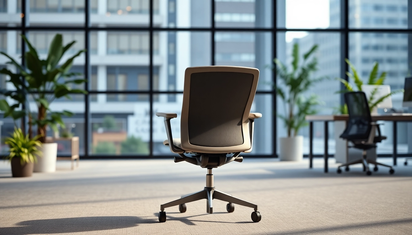 Optimieren Sie Ihren Arbeitsplatz mit dem ergonomischen Herman Miller Aeron Stuhl, in einem modernen Büroambiente.