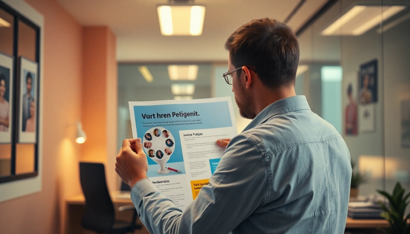 Werbung pflegedienst: Grafiker arbeitet an kreativem Plakat für einen Pflegedienst, modern und inspirierend.