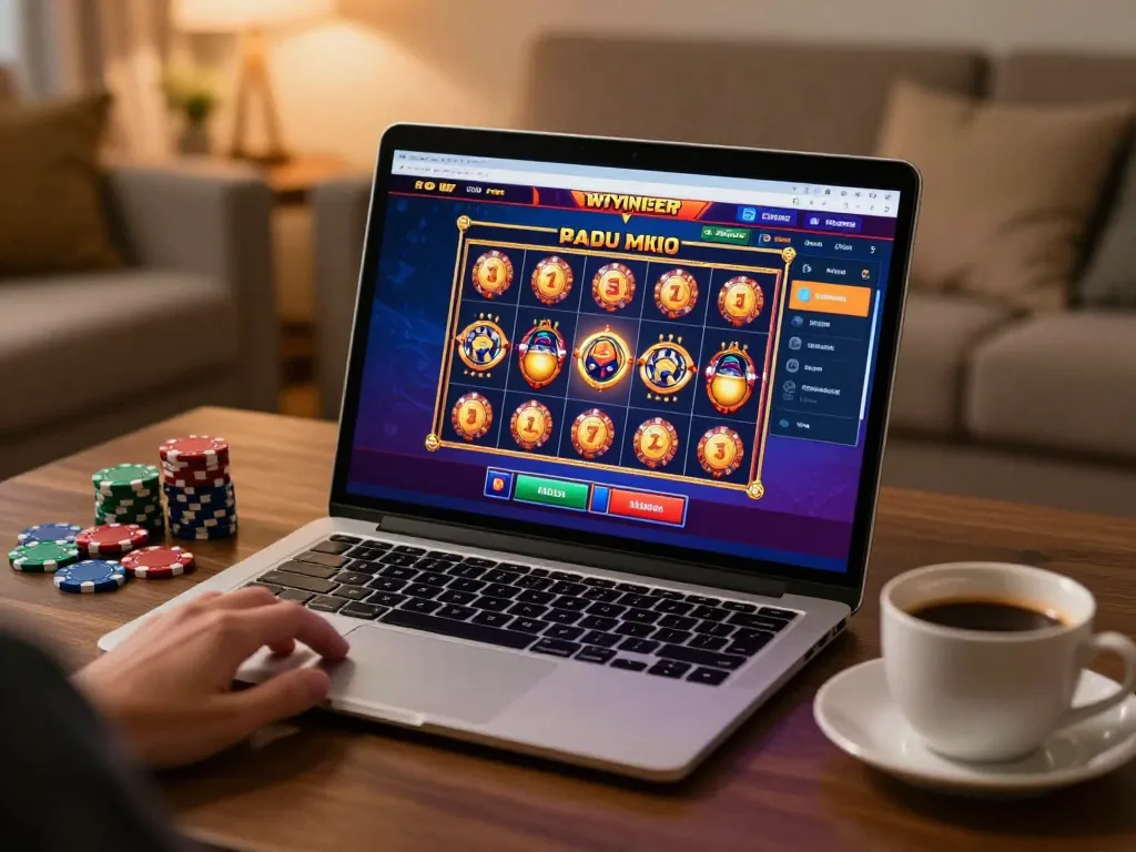 Experience F168 online slots gaming interface at home with engaging visuals and cozy ambiance.