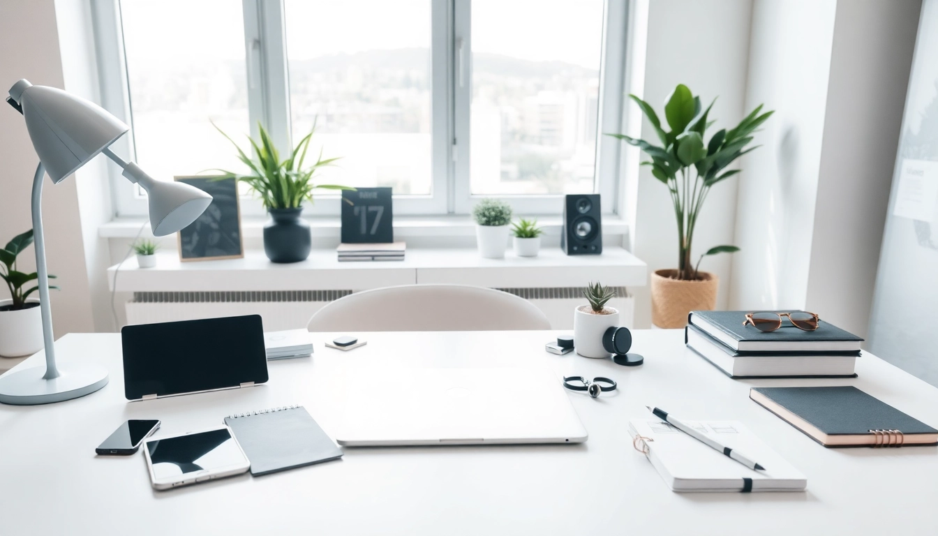 Entdecken Sie Technik Tipps in einem modernen digitalen Arbeitsplatz mit Laptop und Technik.