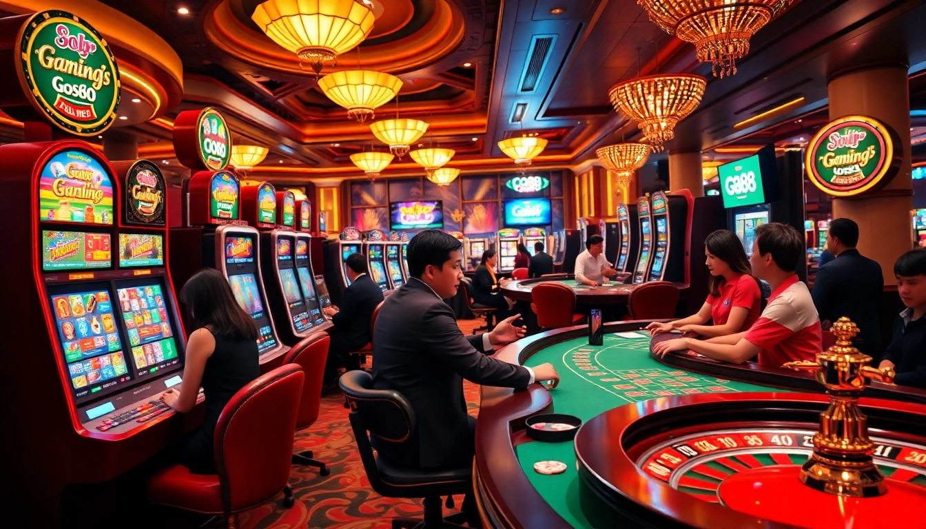 Engaging players enjoying the vibrant casino environment of https://go888.jp.net/ with exciting games and high stakes.