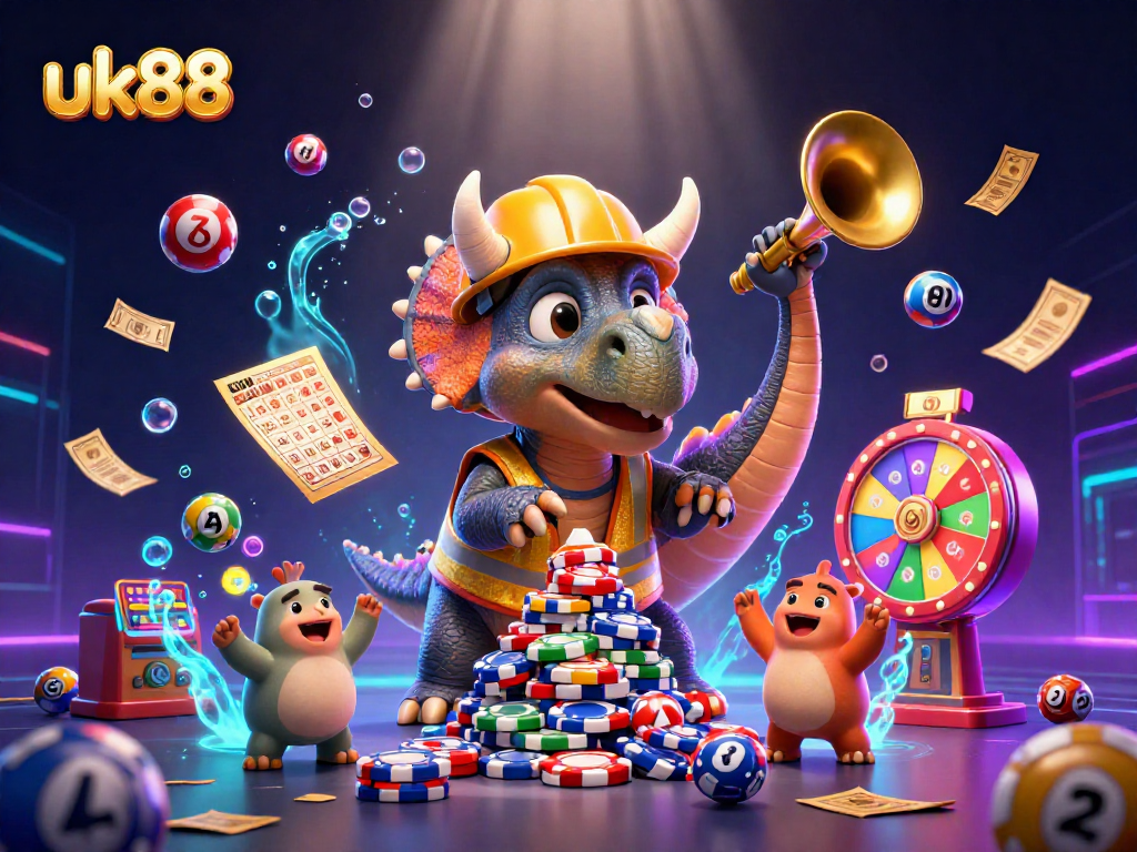 Join the excitement at uk88 with vibrant lottery elements and a celebration of gaming fun.