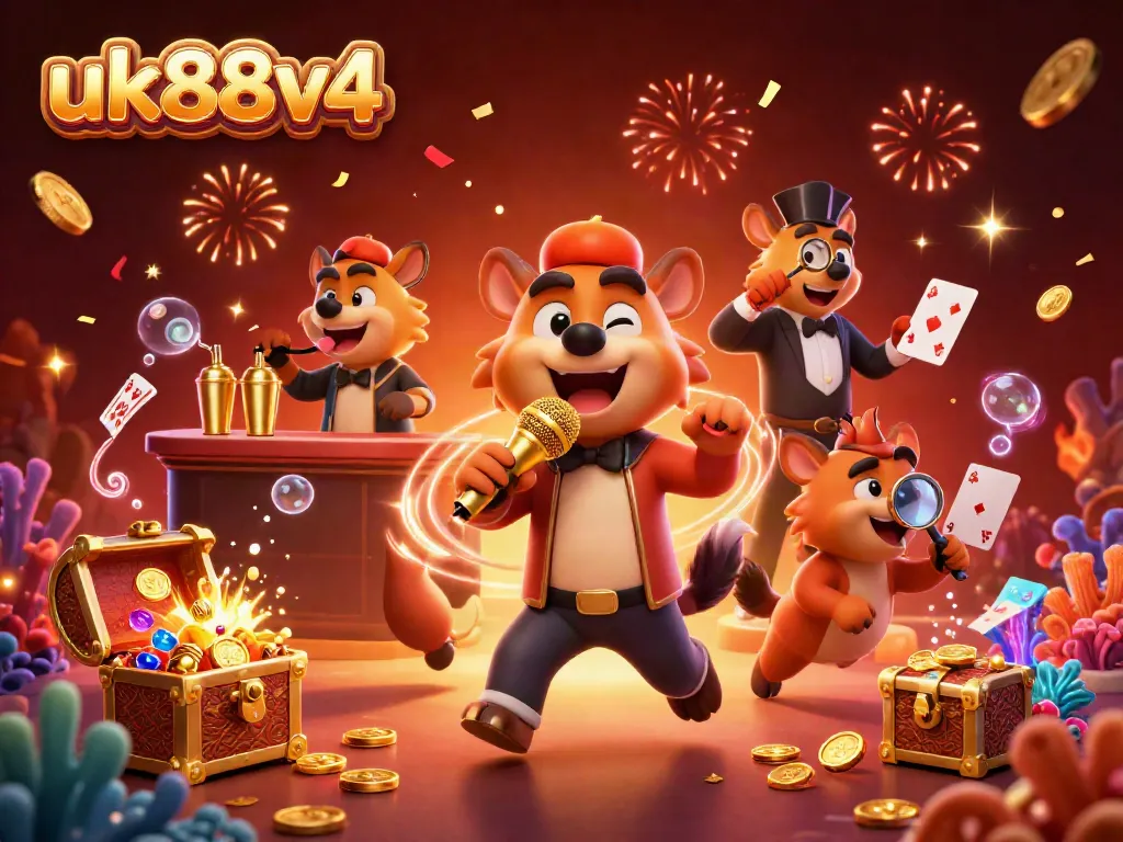 Engage with uk88v4's vibrant casino experience with hyena entertainers, themed decor, and lively atmosphere.