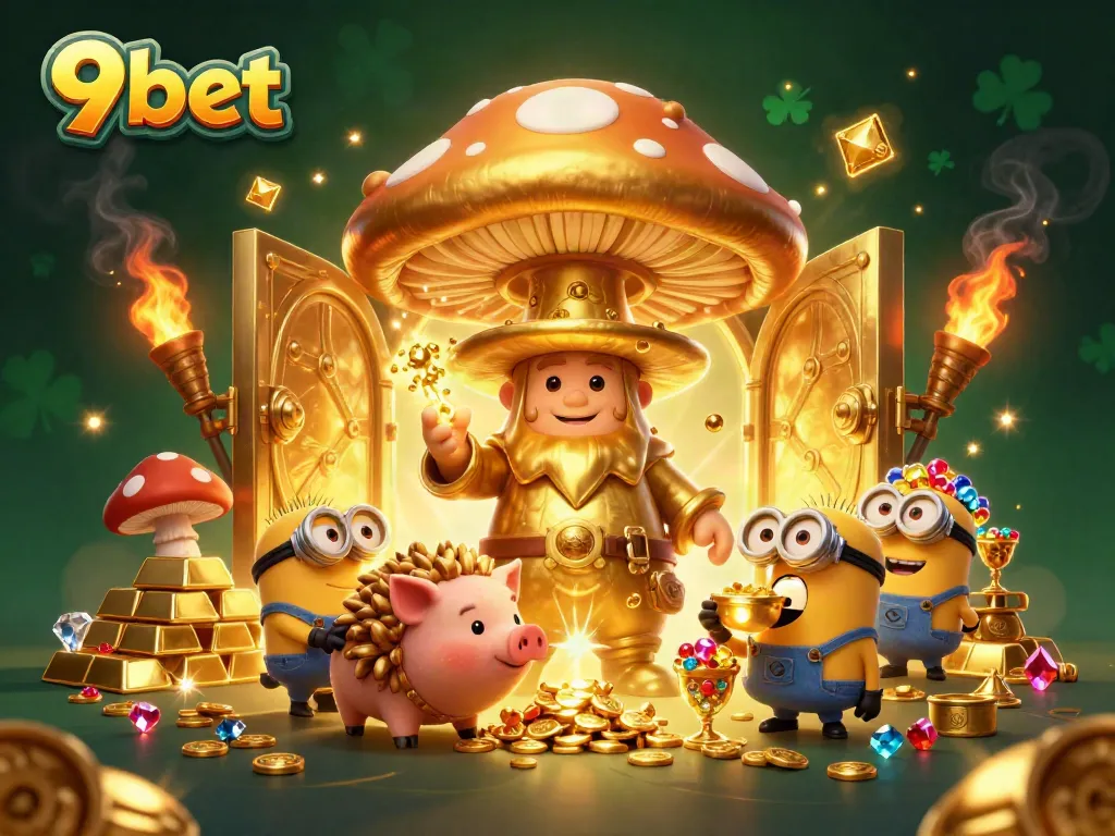 Experience gaming magic with 9bet's captivating treasures, featuring enchanting characters.