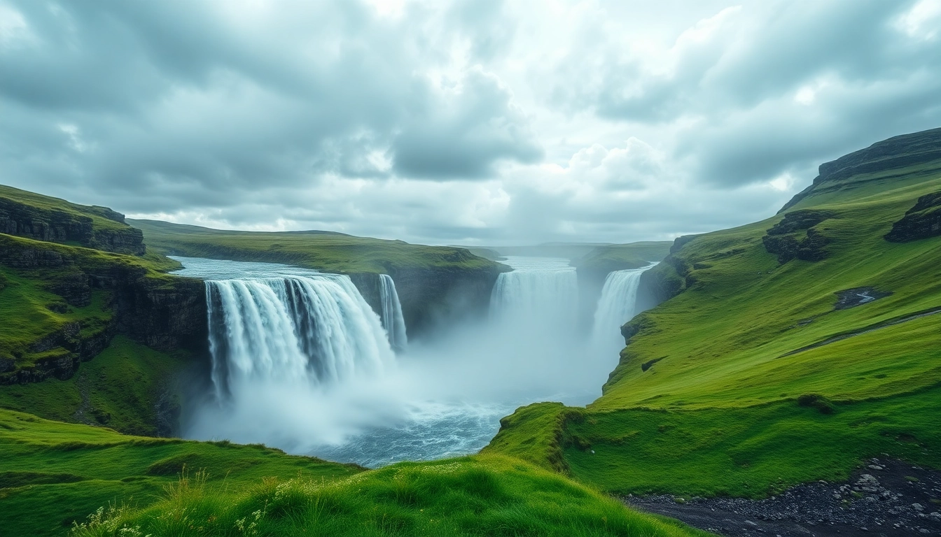 Erleben Sie die beeindruckenden Wasserfälle von Gullfoss während Ihrer Reise nach Island, das Land der majestätischen Landschaften.