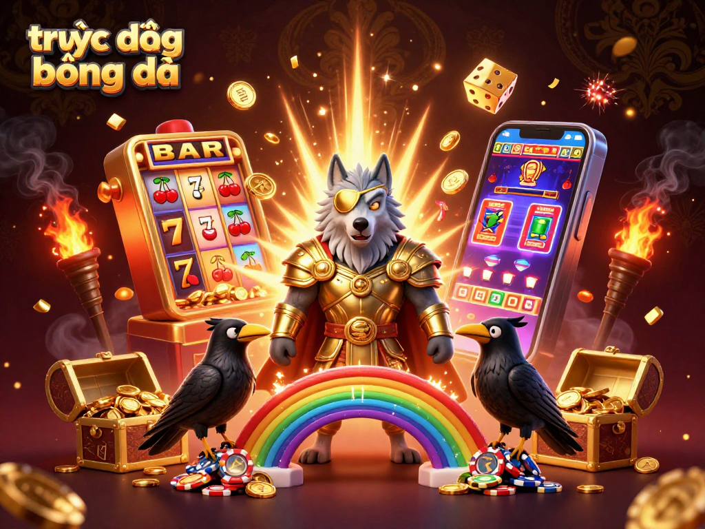 Experience trực tiếp bóng đá with Odin and ravens in a vivid 3D casino scene packed with excitement.