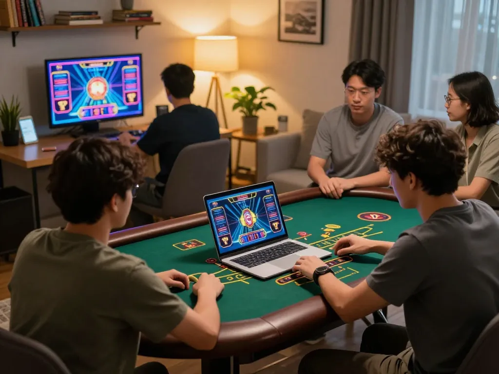 Engaging online gambling experience with Nhà Cái RR88, showcasing a player in a live baccarat game at home.