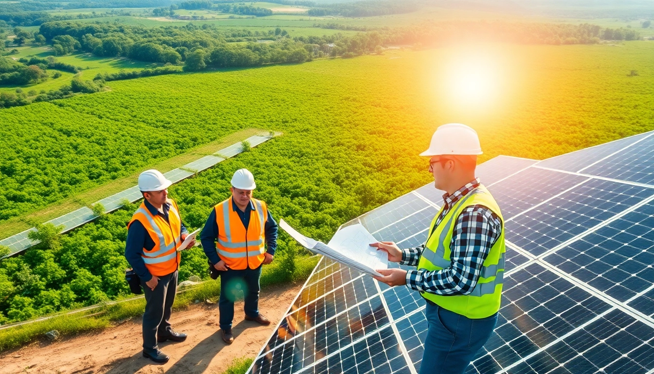Photovoltaik Leads generieren durch professionelle Solaranlageninstallation in einem nachhaltigen Umfeld.