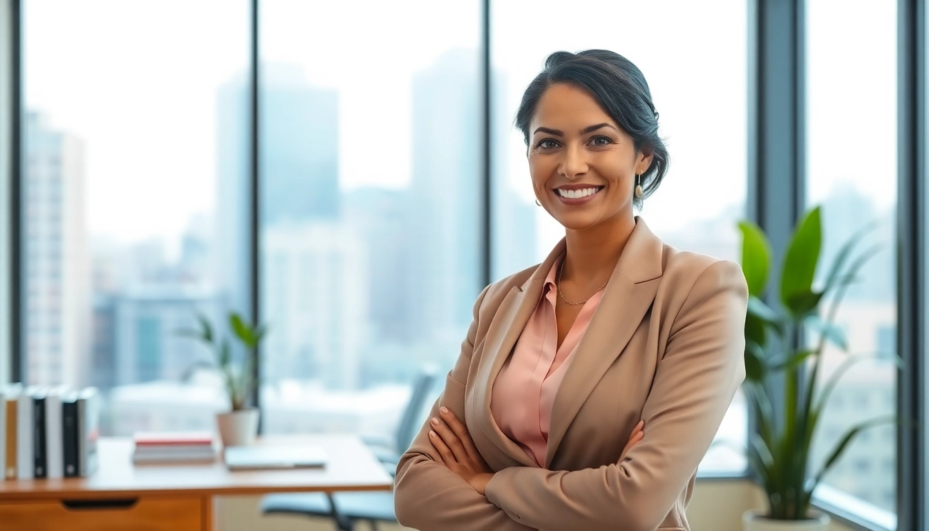 Erstellen Sie ein beeindruckendes Business Portrait München mit einem stilvollen Hintergrund des modernen Büros.