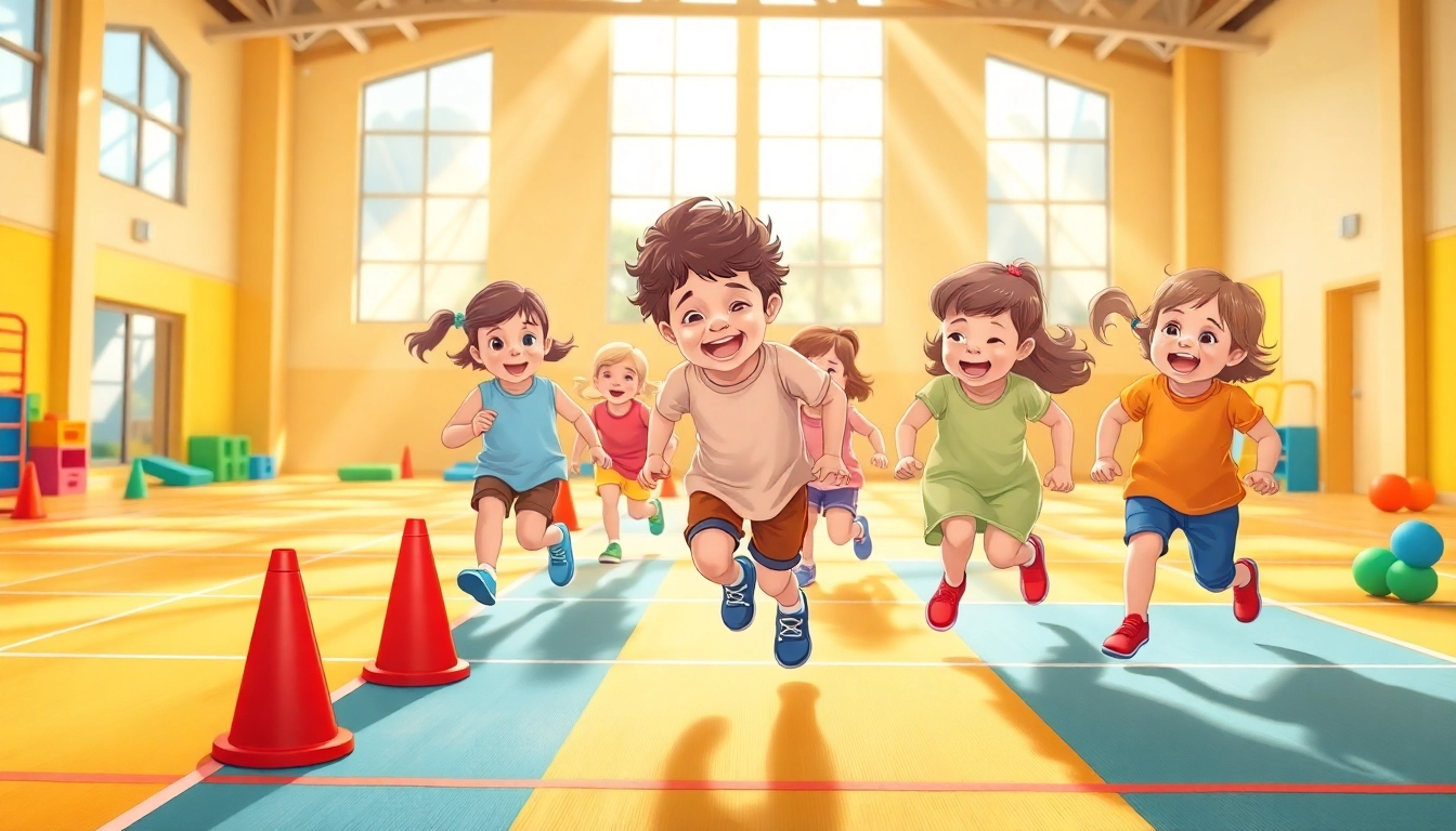 Bewegungsspiele im Kindergarten: Kinder spielen gemeinsam, hier mehr erfahren ueber zahlreiche Aktivitaeten.