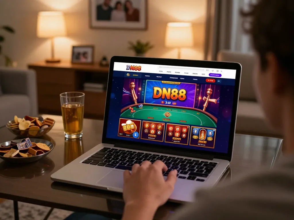 Engaging gameplay on DN88 platform showcasing online casino options at home