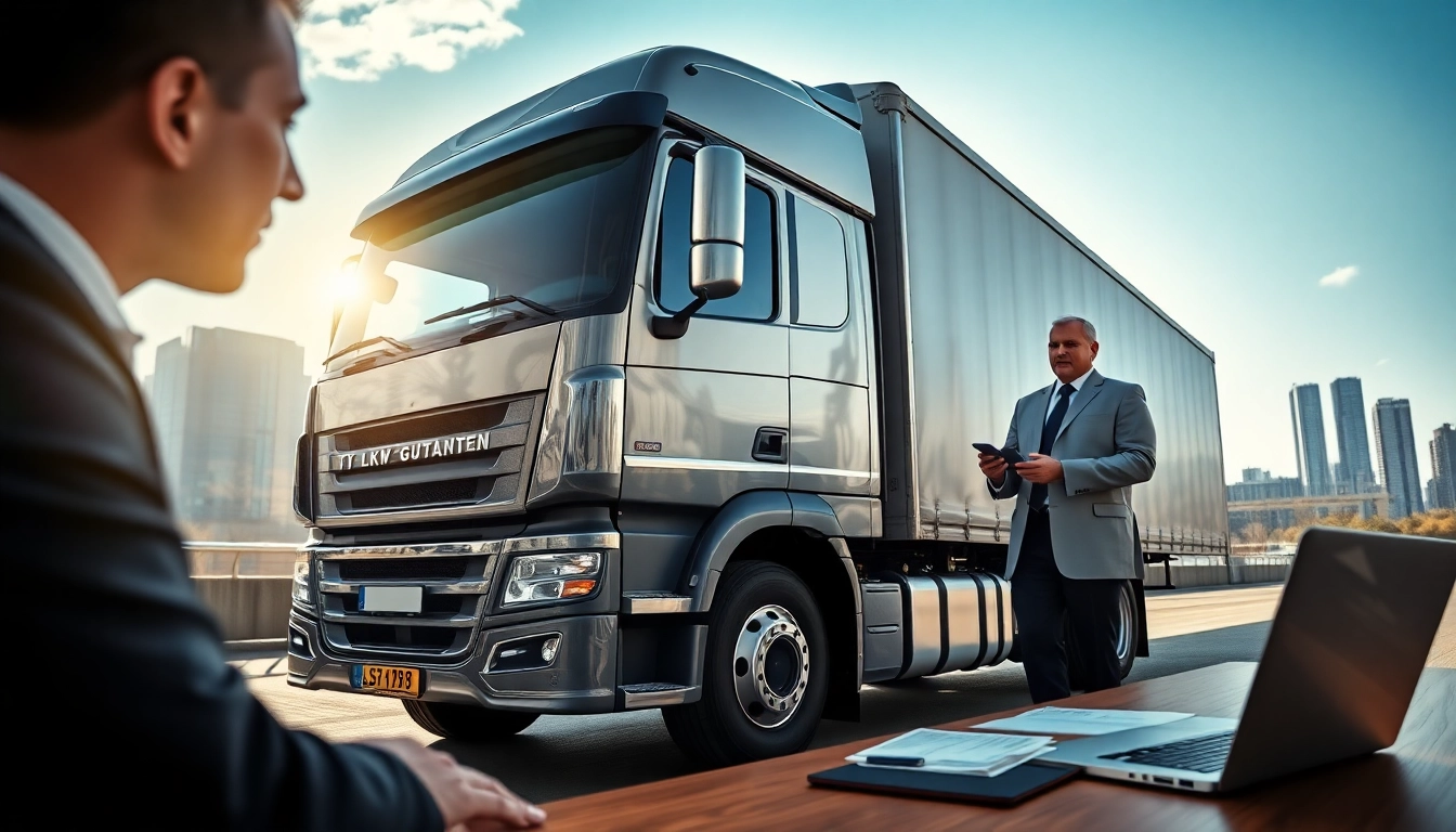 Lkw Gutachten Augsburg wird von einem Experten in einer urbanen Umgebung überprüft.