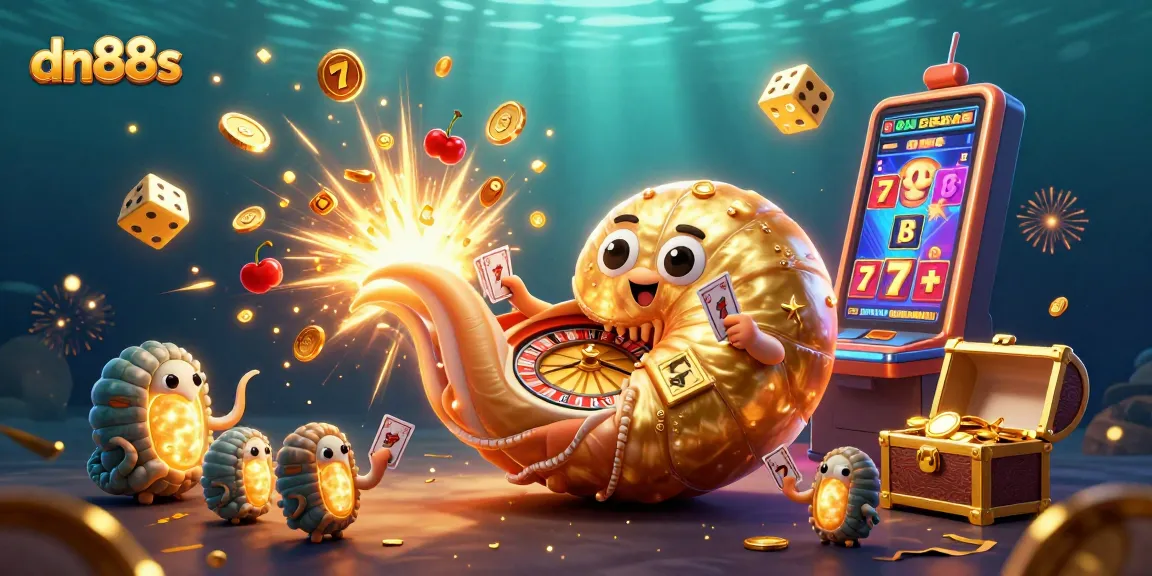 Experience the excitement of dn88s with vibrant casino elements in a dynamic 3D illustration.