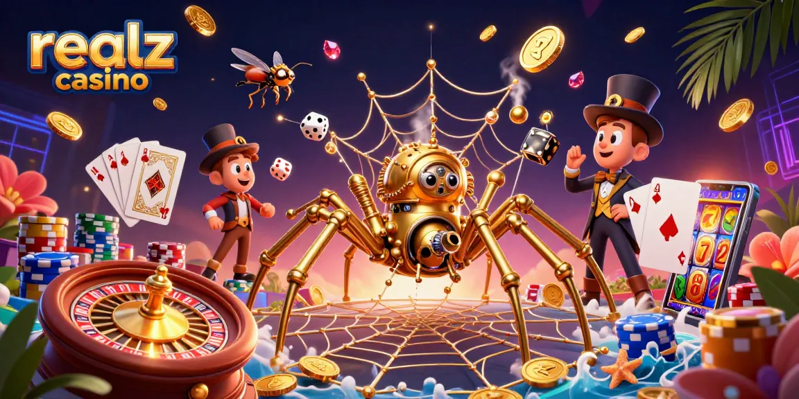Experience the thrill of winning at realz casino with a vibrant, dynamic steampunk-themed illustration.