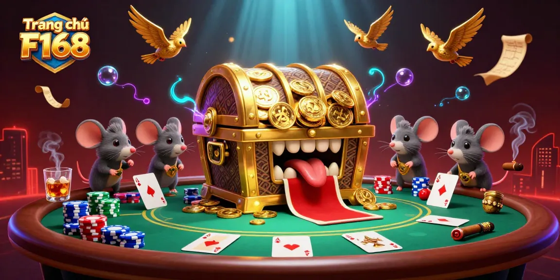 Engage in thrilling gameplay at Trang chủ F168 with immersive casino elements and vibrant illustrations.