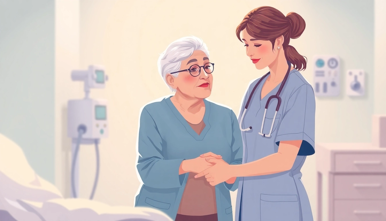 Helping elderly individuals by pflegedienst gründen with compassion and care in a warm environment.