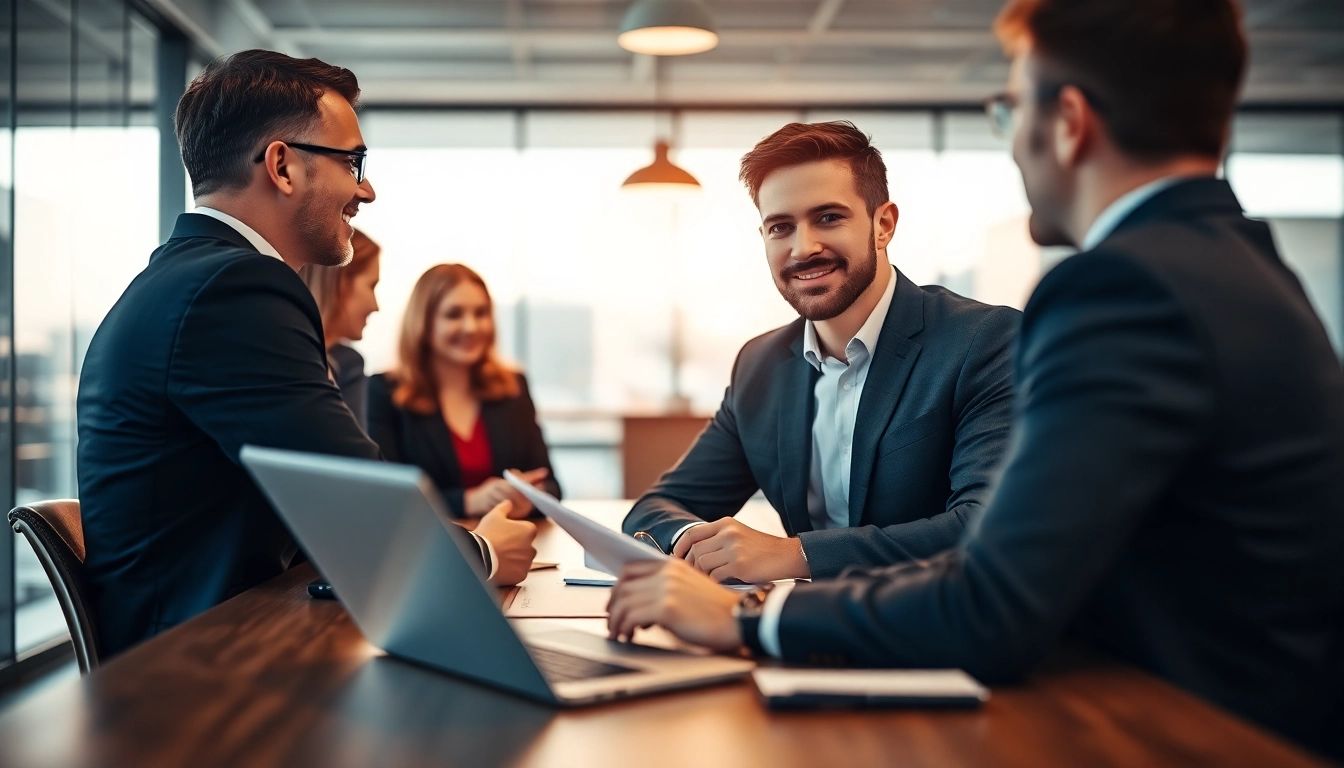 Professioneller Headhunter Köln im modernen Büro mit Kandidaten.