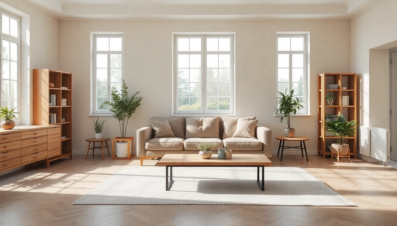 Modernes Wohnzimmer mit harmonischer Raumgestaltung und natürlichen Lichtverhältnissen