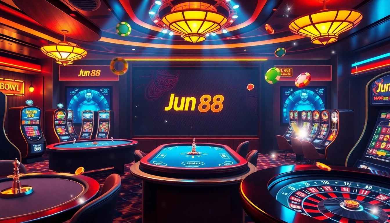 Experience thrilling excitement at Jun 88 with vibrant casino tables and dynamic gaming.