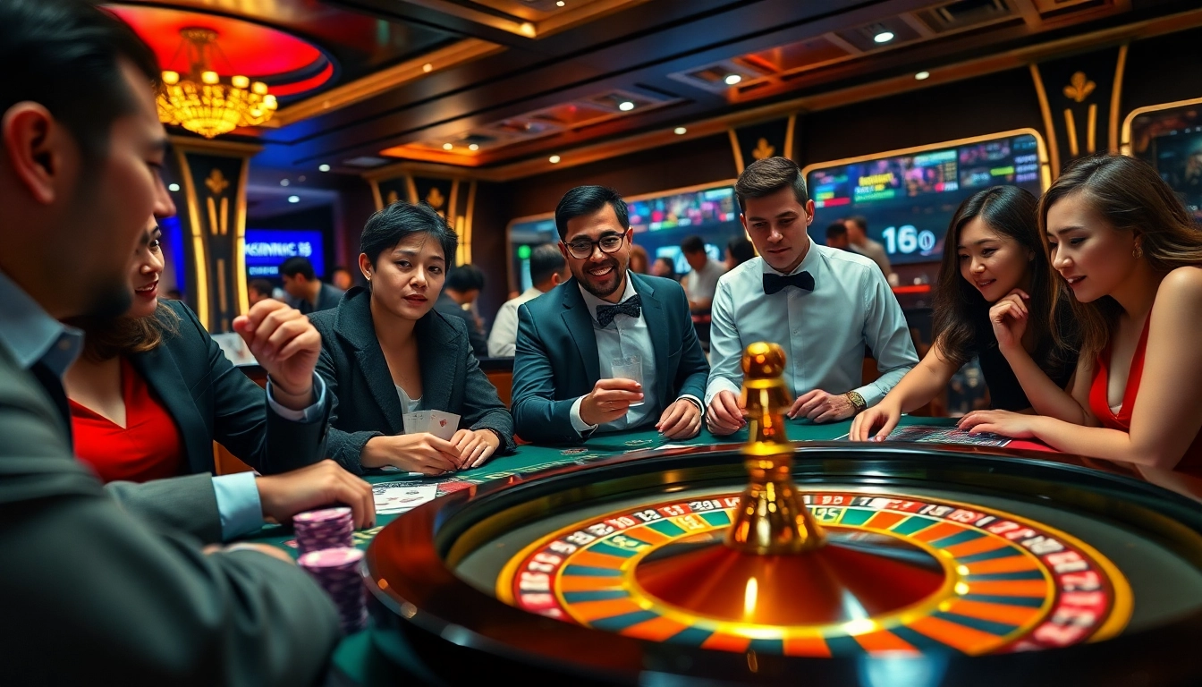 Experience thrilling gameplay at QQ88 casino, with vibrant tables and exciting betting action.