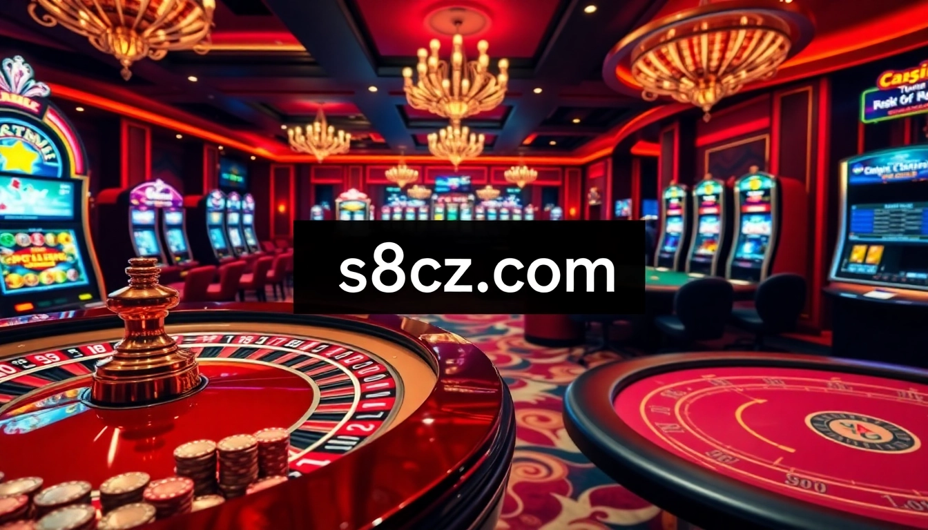 Engage in thrilling gambling adventures at s8cz.com with vibrant casino visuals.