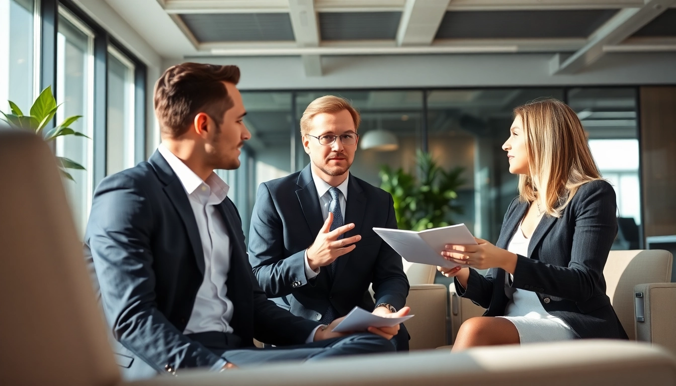 Interviewer and candidate engaging to discuss Headhunter Schweiz strategies in a modern office.