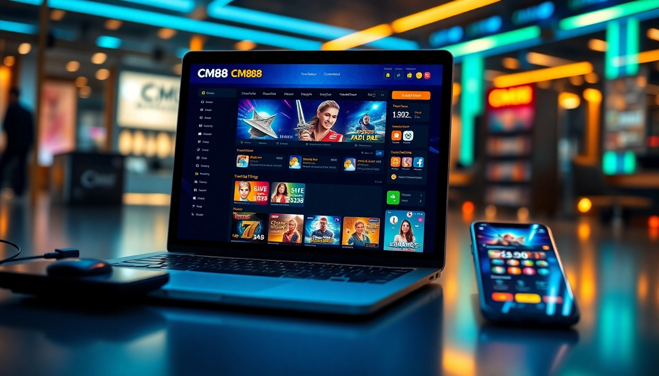 Experience CM88's cutting-edge online betting platform with engaging game displays and user-friendly design.