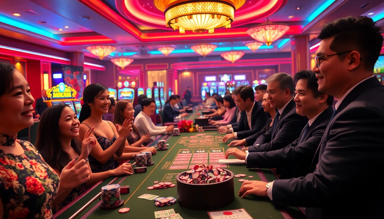 Xổ số hôm nay results displayed at an inspiring lottery table in a bustling casino setting.