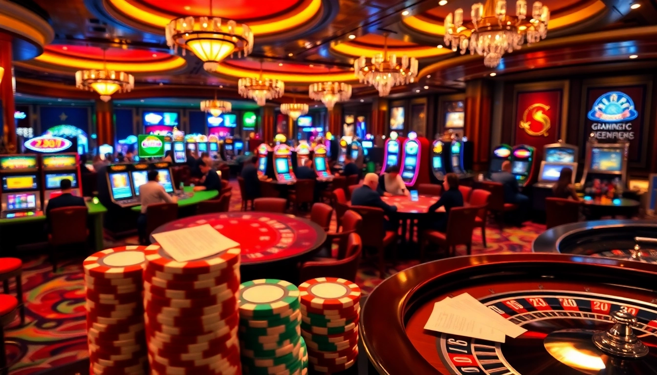 Engaging players at 789f casino, showcasing poker chips and dynamic gambling tables.